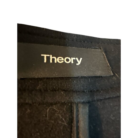 Theory Womens Tweed Cropped Zip Up Jacket Gray/Black Size Small EUC - Picture 6 of 8